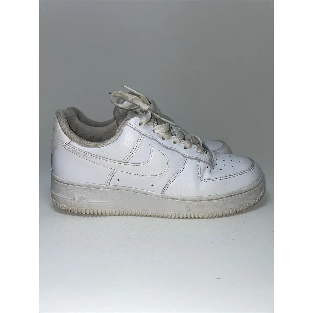 Nike Air Force 1 Womens Size 7.5 315115-112 Low Triple‎ White Athletic Shoes
